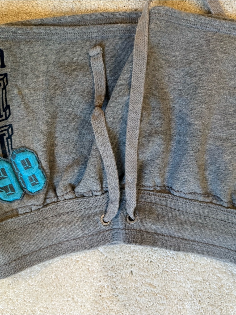 PINK Victoria's Secret Gray Sweatshirt with Pink Logo Tag - Picture 2 of 6